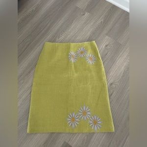 TOCCA LINEN EMBROIDERED SKIRT